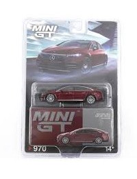 Mercedes-Benz EQS 580 4matic 2024 – Blister (Red Metallic) w 1:64, Mini GT 00970-BL 