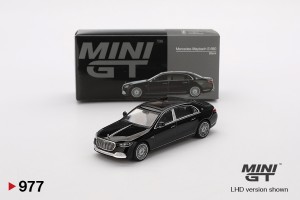 Mercedes-Maybach S680 2022 (Black) w 1:64, Mini GT 00977