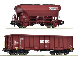 Zestaw 2 wagonów towarowch ChemOil H0-1:87 firma ChemOil ep. VI, Roco 6600221, NA ZAMÓWIENIE 
