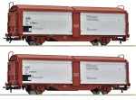 Zestaw 2 wagonów z przesuwnymi ścianami/dachem typ Teu H0-1:87 SJ ep. IV, Roco 6600257, NA ZAMÓWIENIE