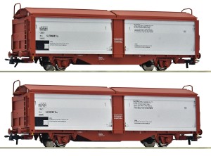 Zestaw 2 wagonów z przesuwnymi ścianami/dachem typ Teu H0-1:87 SJ ep. IV, Roco 6600257, NA ZAMÓWIENIE