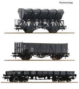 Zestaw 3 wagonów pociągu towarowego H0-1:87 CFL ep. III, Roco 6600258, NA ZAMÓWIENIE