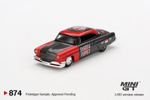 Lincoln Capri Hot Rod 1954 'Shadow Puppet' – Blister w 1:64, Mini GT 00874-BL