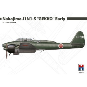Bombowiec Nakajima J1N1-S "GEKKO" (Early) w 1:72, Hobby2000 Art.72053
