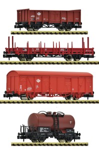 Zestaw 4 wagonów towarowych w N-1:160 MAV ep. IV, Fleischmann 6660096, NA ZAMÓWIENIE