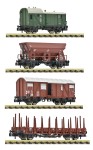 Zestaw 4 wagonów towarowych w N-1:160 DB ep. III, Fleischmann 6660119, NA ZAMÓWIENIE