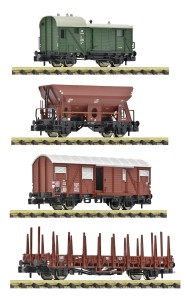 Zestaw 4 wagonów towarowych w N-1:160 DB ep. III, Fleischmann 6660119, NA ZAMÓWIENIE