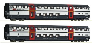 Zestaw 2 wagonów osobowych piętrowych 1 kl. typu A „IC 2000“, H0-1:87 SBB ep. VI, Roco 6200215, ZAPOWIEDŹ