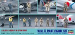 Figurki - Piloci (Japan, Niemczy, USA, Wielka Brytania) - set w 1:48, 18 figurek niemalowanych, Hasegawa X48-07 (36107)