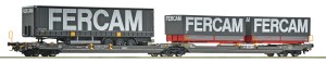 Wagon kieszeniowy podwójny typu Sdggmrs 738/T3000e H0-1:87 Hupac ep. VI, Roco 6600235, ZAPOWIEDŹ