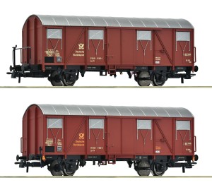 Zestaw 2 wagonów towarowych pocztowych H0-1:87 DBP ep. IV, Roco 6600248, NA ZAMÓWIENIE