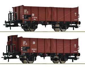 Zestaw 2 wagonów węglarek H0-1:87 DR ep. III, Roco 6600253, NA ZAMÓWIENIE