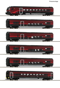 Zestaw 6 wagonów osobowych Railjet 2 (Set 1) w H0-1:87 ÖBB ep. VI, Roco 6200178, ZAPOWIEDŹ
