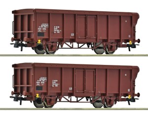 Zestaw 2 węglarek z rozsuwanym dachem typ Eos H0-1:87 DR ep. IV, Roco 6600280, NA ZAMÓWIENIE