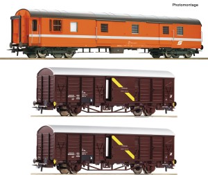 Zestaw 3 wagonów pocztowych „Postschnellzug“ H0-1:87 OBB ep. IV-V, Roco 6600294, ZAPOWIEDŹ