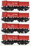 Zestaw 4 wagonów samowyładowczych typ Fans 128 H0-1:87 DB AG ep. VI, Roco 6600202, ZAPOWIEDŹ