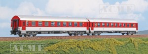 Zestaw 2 wagonów osobowych 1 kl. typ Apeer 19-70 i 2.kl typ Bpeer 29-70, ZSSK ep.V-VI w H0-1:87, ACME 55381, NA ZAMÓWIENIE