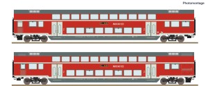 Zestaw 2 wagonów piętrowych 2. kl. H0-1:87 DB AG ep. VI, Roco 6200249, NA ZAMÓWIENIE