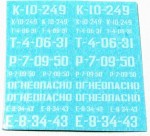Kalkomania H0-1:87 numery aut ZSRR, II Wojna Światowa
