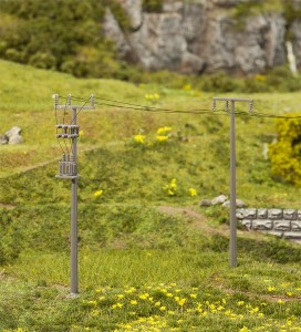 Słupy elektryczne H0-1:87, Faller 180928, 4 szt.