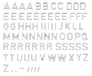 Zestaw liter "ABC", szyldy H0-1:87, Faller 180965