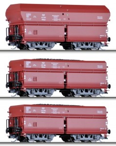 Zestaw wagonów samowyładowczych WWyah TT-1:120 PKP ep. III, Tillig 01736