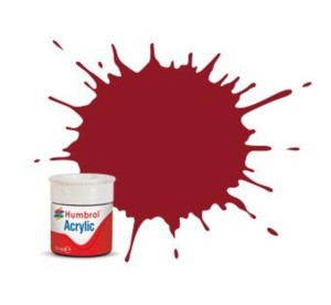 Farba Humbrol Acrylic 20 Crimson Gloss, AB0020