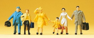 Podróżni idący, Preiser 14142, figurki H0-1:87