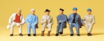 Robotnicy w pozycji siedzącej, Preiser 14145, figurki H0-1:87