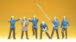 Strażacy podczas gaszenia pożaru, Preiser 14203, figurki H0-1:87