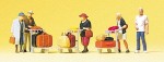 Podróżni z wózkami bagażowymi, Preiser 75033, figurki TT-1:120