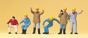 Obsługa dźwigu, Preiser 10037, figurki H0-1:87