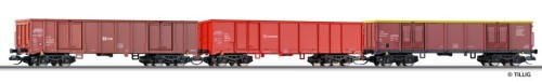 Tillig-01633 Zestaw-wagonów-odkrytych TT