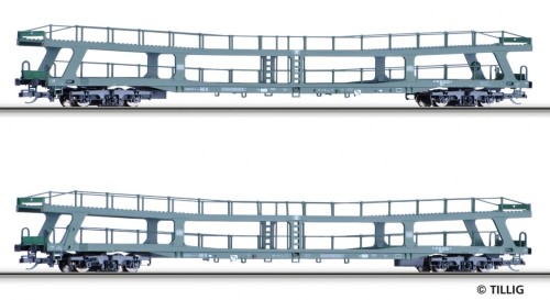 Tillig-01669 TT Wagony-towarowe-do-transportu-aut DDm 915 DB