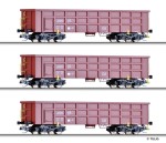 Zestaw 3 wagonów towarowych Eaos-x 054 TT-1:120 DB AG ep. VI, Tillig 01677