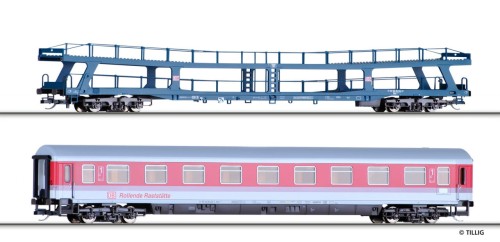 Tillig-01704 Zestaw-wagonów "Rollende Rasttaeette" TT