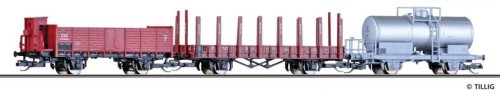 Tillig-01763 TT Zestaw-wagonów-towarowych PKP/CSD/SBB