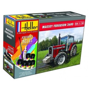 Massey-Ferguson 2680 1:24 z klejem, farbami i pędzlem, Heller 57402