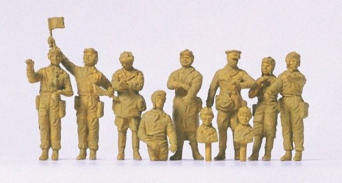 Preiser-16546 Obsługa-czołgu-ZSRR 1942-1945 rr., figurki-H0 niemalowane
