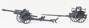 Haubica leFH 18 M III Rzesza H0-1:87, Preiser 16527, figurki niemalowane