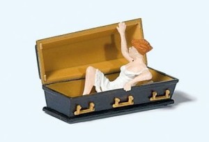 Kobieta wampir w trumnie H0-1:87, Preiser 29112