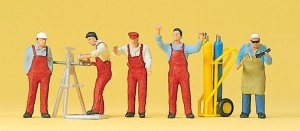 Robotnicy z narzędziami H0-1:87, Preiser 10243