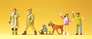 Rodzina Krauzów w zimie H0-1:87, Preiser 10310