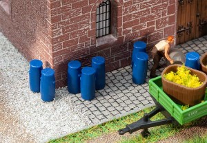 Beczki plastikowe H0-1:87, Faller 180970, 9 szt.