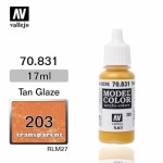 Farba Vallejo 70.831 Model Color 203 Tan Glaze Transparent