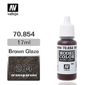 Farba Vallejo 70.854 Model Color 204 Brown Glaze Transparent