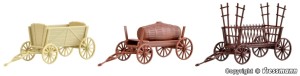 Wozy drewniane H0-1:87, Kibri 15703, 3 szt., plastik