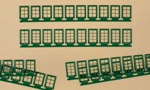 Okna zielone H0-1:87 bez folii, Auhagen 80224, 60 szt.