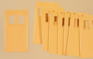 Ściany żółte H0-1:87, Auhagen 80631, 8 szt.