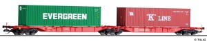 Wagon platforma kontenerowa Sggmrs TT-1:120 DB AG ep. VI, Tillig 18033